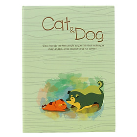 Sổ Vivaone Bìa Giấy Màu Cat & Dog M8 (13 x 18 cm) 
