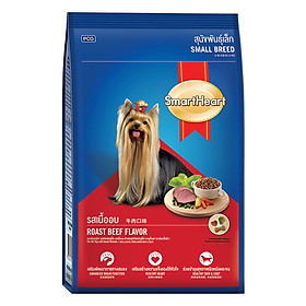 Đồ Ăn Khô Cho Chó Giống Nhỏ Trưởng Thành Hương Vị Thịt Bò Nướng SmartHeart (3kg)