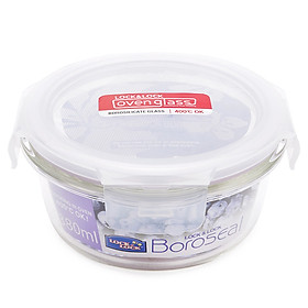 Hộp Bảo Quản Thủy Tinh Hình Tròn 380Ml Lock&Lock-LLG821-Ø100x65mm