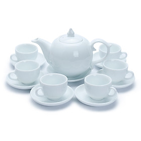Mua Bộ Bình Trà Chóp Trắng Gốm Sứ Bát Tràng T600-H (550ml)