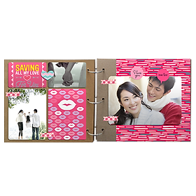 Scrapbook PhotoStory - Nhật Ký Tình Yêu (Bộ Giấy Kraft)