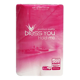 Combo 2 Lốc Giấy Cuộn Vệ Sinh Cao Cấp 2 Lớp Bless You (Lốc 6 Cuộn)
