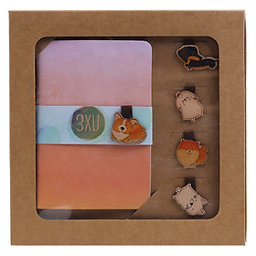 Set 5 Bookmark Gỗ Nam Châm Chó Corgi (Màu Ngẫu Nhiên)