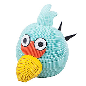 Hộp Bán Thành Phẩm Tự Làm Paper Craft  - Angry Bird - Xanh - S