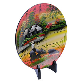 Dĩa Sơn Mài 20 Bạc - Mẫu 2