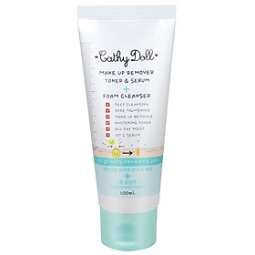 Sữa Rửa Mặt Tẩy Trang Cathy Doll Make Up Remover Toner & Serum Foam Cleanser (100ml)