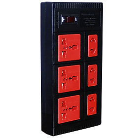 Ổ Cắm 6 Lỗ Dây 2 Mét Điện Quang ĐQ ESK 2BR 6ECO - Đen Đỏ