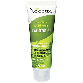 Sữa Rửa Mặt Sáng Da Tinh Dầu Trà Vedette 100ML