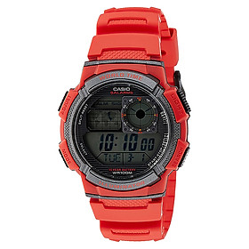 Đồng Hồ Nam Dây Cao Su Casio AE-1000W-4AVDF (44mm) - Đỏ Cam