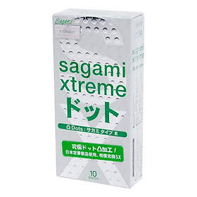 Bao Cao Su Có Gai Nhật Bản Sagami Extreme White (10 Cái / Hộp)
