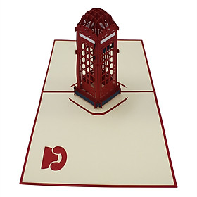 Thiệp Nổi 3D Ninrio - Public Telephone - BD048 (15 x 15 cm) - Màu Ngẫu Nhiên