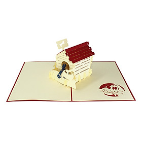 Thiệp Nổi 3D Ninrio - Dog House - BD049