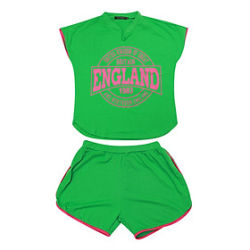 Bộ Đồ Short Thun Bé Gái Cirino BD_BENLAND_XL - Xanh Lá