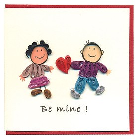 Thiệp Giấy Xoắn Việt Net - Be Mine (10 x 10 cm)