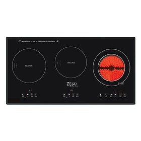 Bếp điện từ Zegu ZC-31IE - 2 bếp từ + 1 bếp hồng ngoại, 5300W