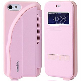 Bao Da Mankis Cho iPhone 5/5S - Hồng