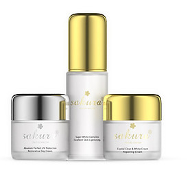 Bộ 3 Kem Dưỡng Trắng Da Chống Lão Hóa Sakura Whitening Repairing Set