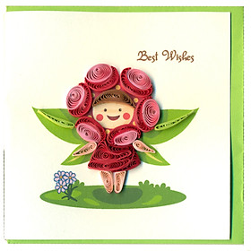 Thiệp Best Wishes Việt Net - Bông Hoa Nhỏ (10 x 10 cm)