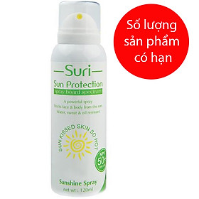 Xịt Chống Nắng Toàn Thân Mira SPF 50 Không Nhờn Rít Suri Sun Protection Spray Board Spectrum D246 (120ml)