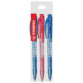 Combo Stabilo BP308F-C3B (BP308F-BU x 2 + RD x 1)