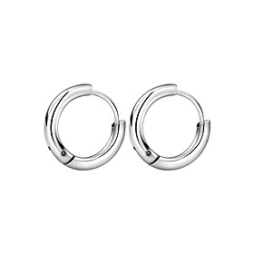 Bông Tai Khuyên Tròn Winwinshop88 BT233 (12mm) – Bạc