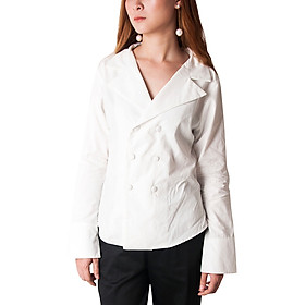 Áo kiểu sơ mi cổ vest Carita BW006