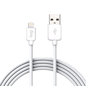 Cáp Sạc Sợi Đồng Lightning Bagi (1m) - Trắng - Hàng Chính Hãng