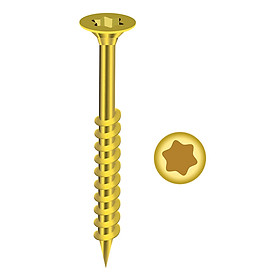 Hộp vít gỗ 200 Con Đầu TX Yellow Plated Chipboardscrew PX 303100028 (4 x 35 mm)