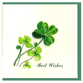 Thiệp Best Wishes Việt Net - Cỏ Ba Lá (10 x 10 cm)