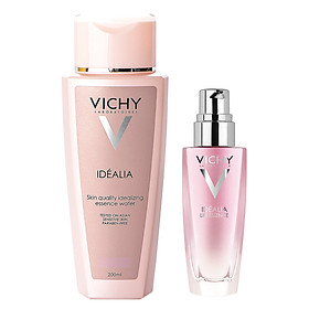 Combo 2 Sản Phẩm Dưỡng Da Chống Lão Hóa Idealia Vichy Nước Cân Bằng + Tinh Chất Dưỡng