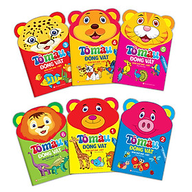 Combo Túi Tô Màu Động Vật (Song Ngữ Anh - Việt) (Trọn Bộ 6 Cuốn)