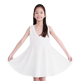 Đầm Xòe Thắt Nơ Bé Gái Cirino DB_NƠ_TR – Trắng