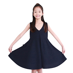 Đầm Xòe Thắt Nơ Bé Gái Cirino DB_NƠ_XA – Xanh Đen