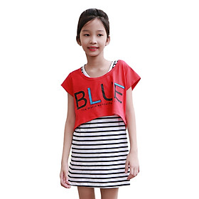 Set Đầm Và Áo Mullet Blue Bé Gái Cirino DB_BLUE_DO - Đỏ