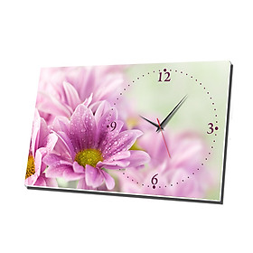 Đồng hồ để bàn Hoa Tím Dịu Dàng Vicdecor DHB0011