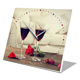 Mua Đồng Hồ Để Bàn Vang Bordeaux Vicdecor - DHB0028 - 15x15cm