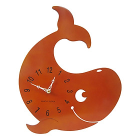 Đồng hồ gỗ treo tường cá voi Nhatvywood NVL 03