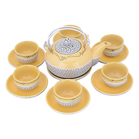 Bộ Trà Giang Tây Gốm Sứ Bát Tràng T748 - Vàng
