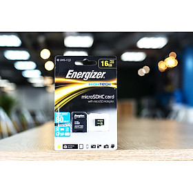Thẻ Nhớ Energizer 16GB Micro SDHC Class 10 Up To 80mb/s (Kèm Adapter) FMDABH016A - Hàng Chính Hãng