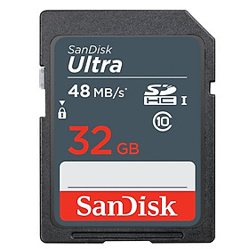 Thẻ Nhớ SD SanDisk Ultra Class 10 32GB - 48MB/s - Hàng Chính Hãng