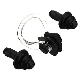 Bộ Bịt Tai Và Kẹp Mũi Chống Nước POPO EN-Black - Đen
