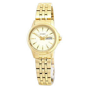 Đồng hồ nữ dây thép không gỉ Citizen Quartz EQ0602-51P