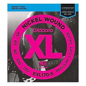 Bộ 5 Dây Đàn Guitar Bass D'Addario EXL170-5