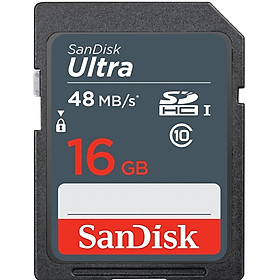 Thẻ Nhớ SD SanDisk Ultra Class 10 16GB - 48MB s - Hàng Chính Hãng