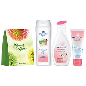 Túi Quà Sữa Tắm, Sữa Dưỡng Thể Hazeline (350ml+230ml) - Tặng Kèm SRM 40g - 21166678