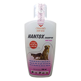 Dầu Tắm Trị Bọ Chét, Ve, Ghẻ, Rận Chó Mèo Hanvet Hantox Hồng (200ml)