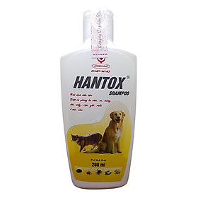 Dầu Tắm Trị Bọ Chét, Ve, Ghẻ, Rận Chó Mèo Hanvet Hantox Vàng (200ml)