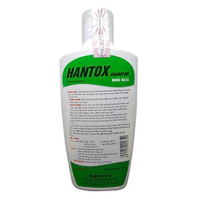 Dầu Tắm Trị Bọ Chét, Ve, Ghẻ, Rận Chó Mèo Hanvet Hantox Xanh (200ml)