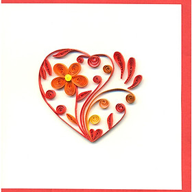 Thiệp Giấy Xoắn Việt Net - Heart (10 x 10 cm)