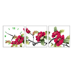 Tranh Đồng Hồ Treo Tường 3 Tấm Thế Giới Tranh Đẹp HH00249-DH